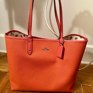 Coach reversible tote